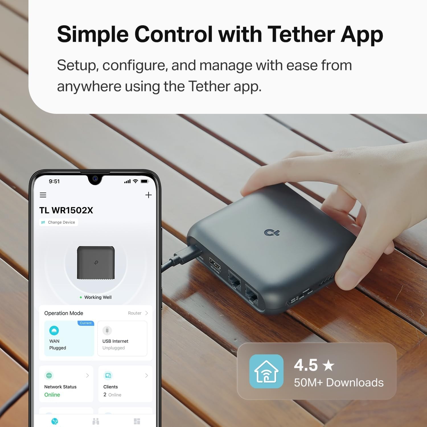 Wi-Fi 6 AX1500 Travel Router with Tether App – Ultimate Connectivity Solution