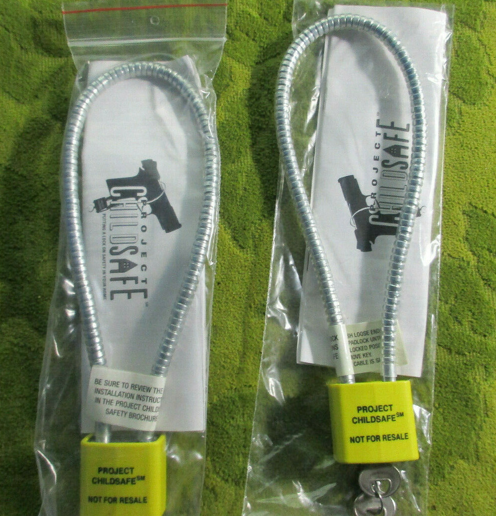 Hand Gun Lock - Project Child Safe nos cable lock  lot of 2