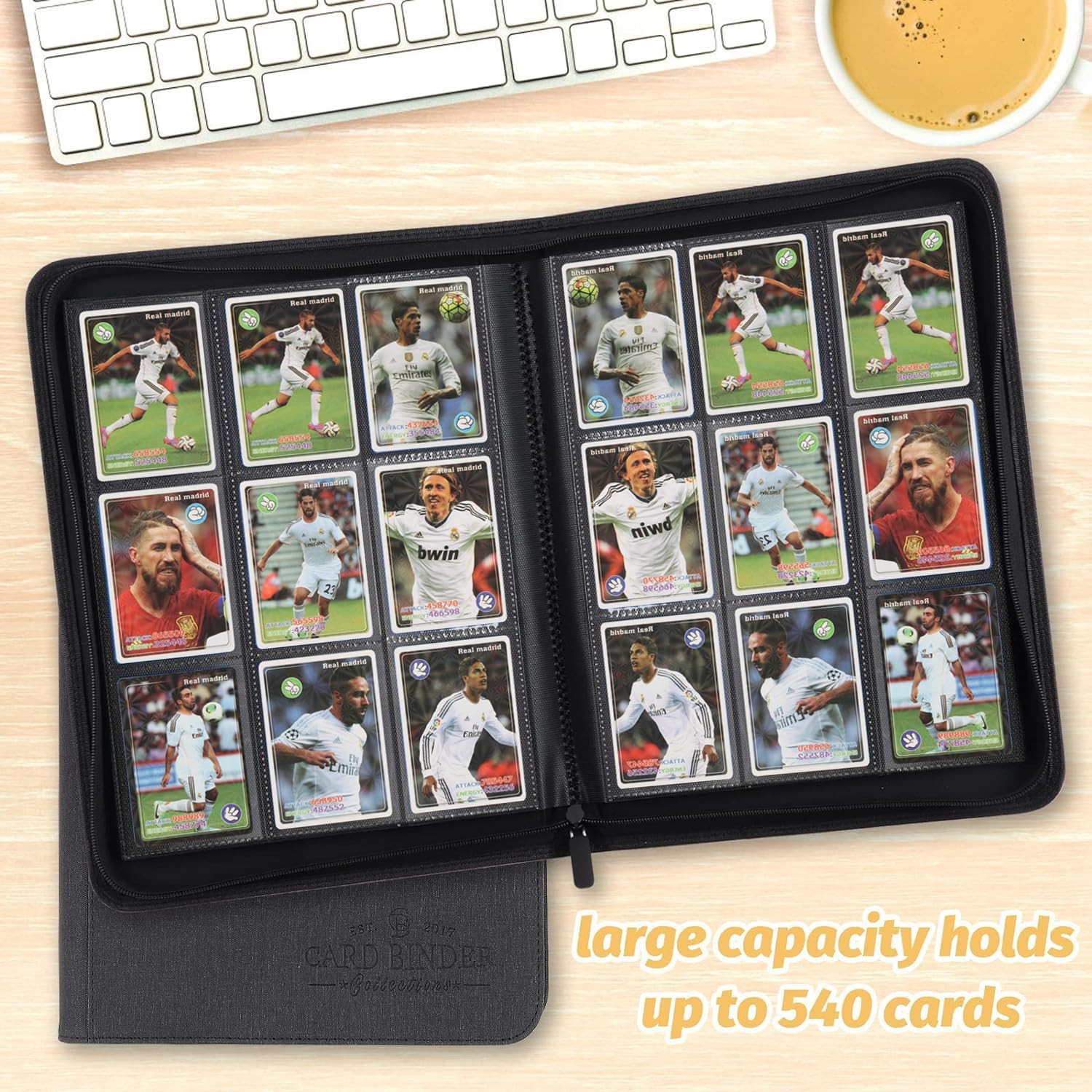 Premium Zip Trading Card Binder 540 Double Sided