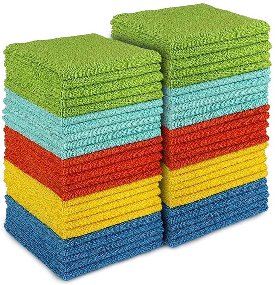 AIDEA Microfiber Cleaning Cloth, 50PK, Microfiber Towels for Cars, All Purpose C