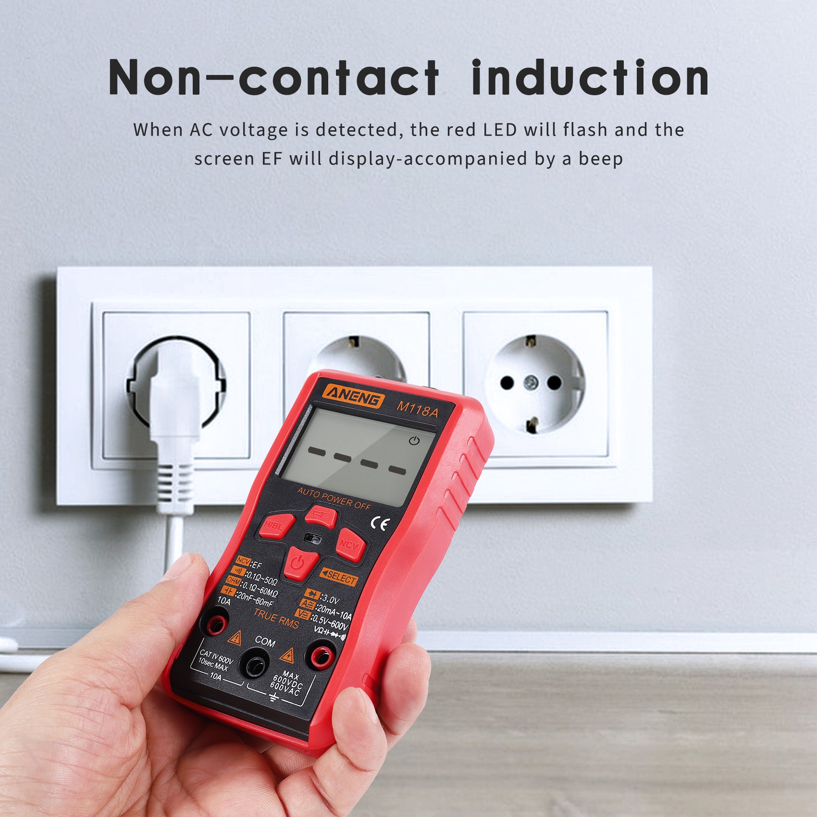 M118A Digital Multimeter Automatic True RMS Tester 6000 Counts6180