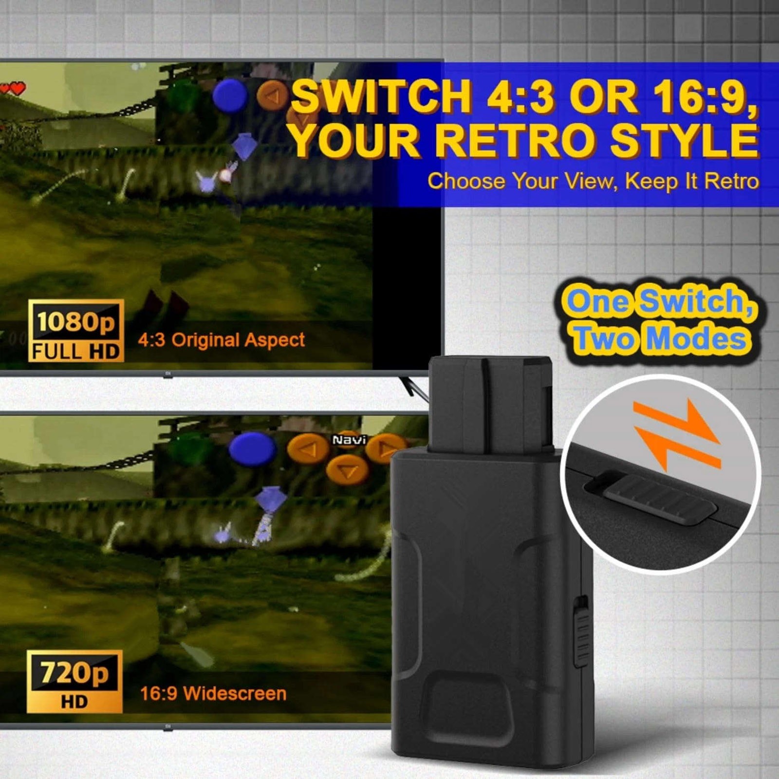 HDMI Adapter Converter for N64 GameCube Supports PAL NTSC Automatic Detection