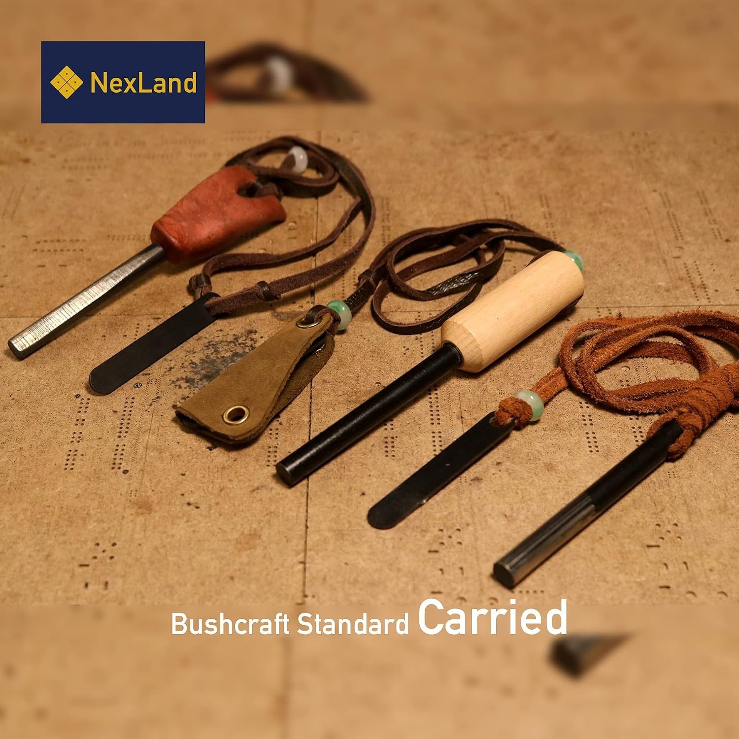CS6010 Ceramic Ferro Rod Striker - Keychain Size, Rust-Resistant & Long-Lasting