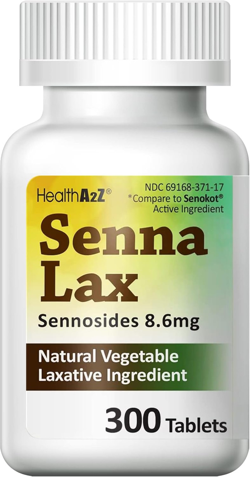 Healtha2Z® Senna Laxative | 300 Count | Sennosides 8.6Mg | Natural Vegetable | L