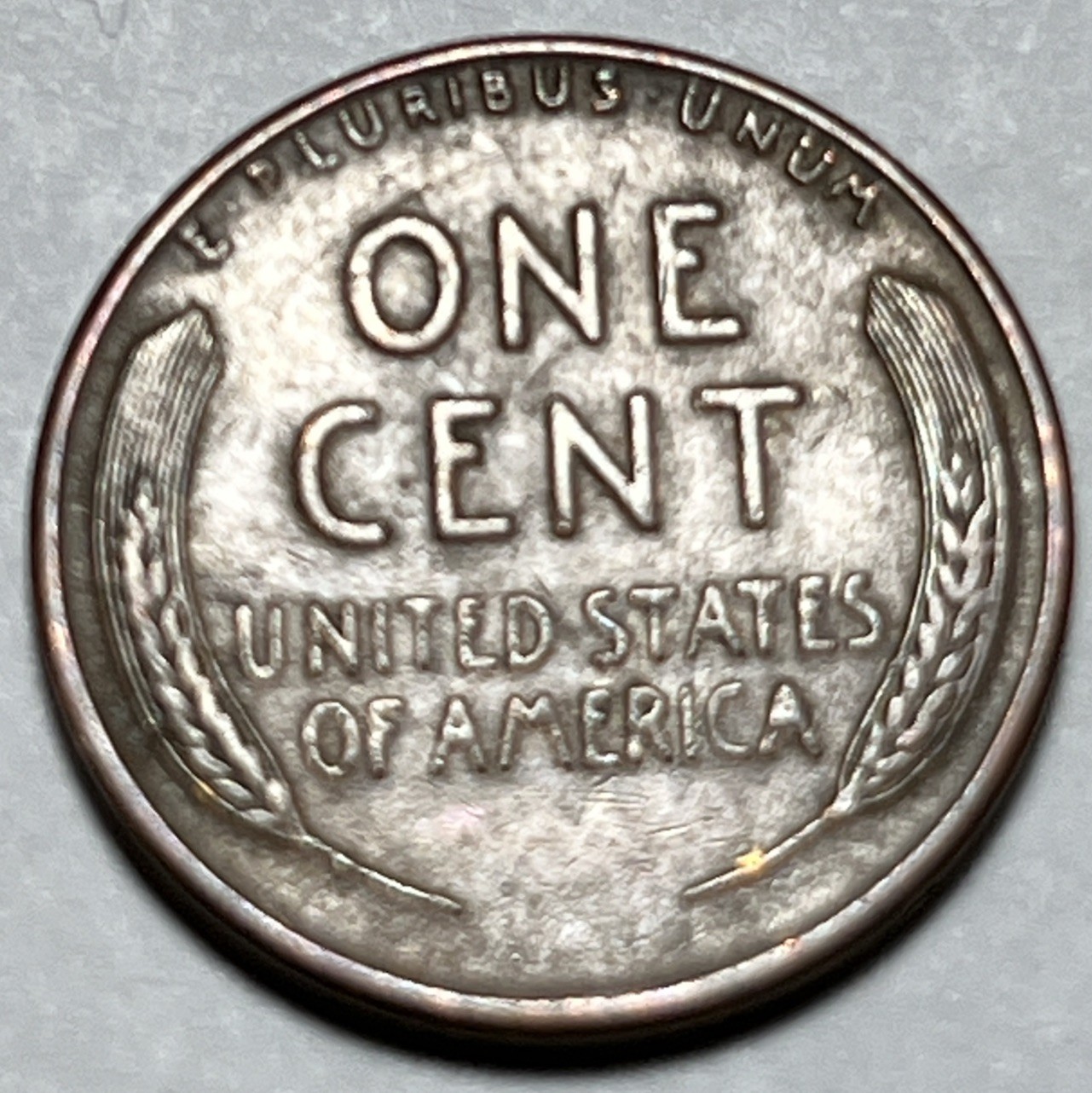 1946 D Wheat Penny Error Cracked Planchet Error