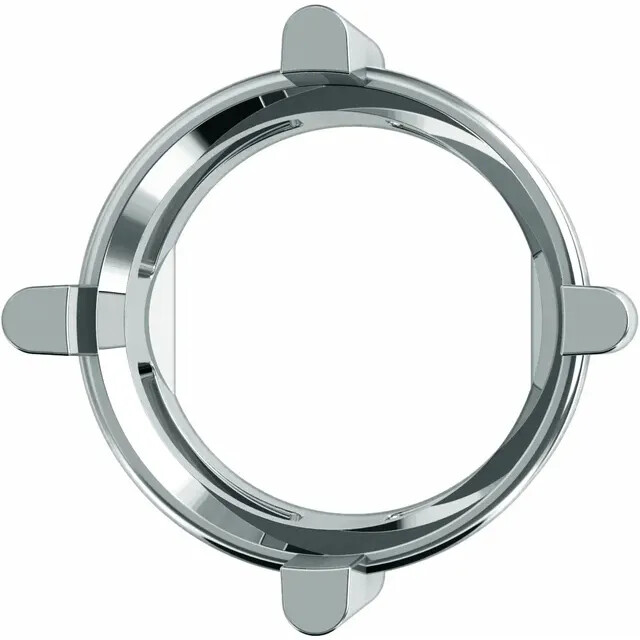 14K Solid White Gold Slide Pendant Setting Round Solitaire Mounting 4mm-12mm