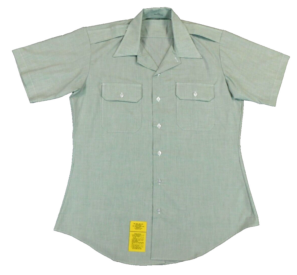 US Army Green Shirt 15 AG 415 Poly/Cotton Class A Short Sleeve Uniform