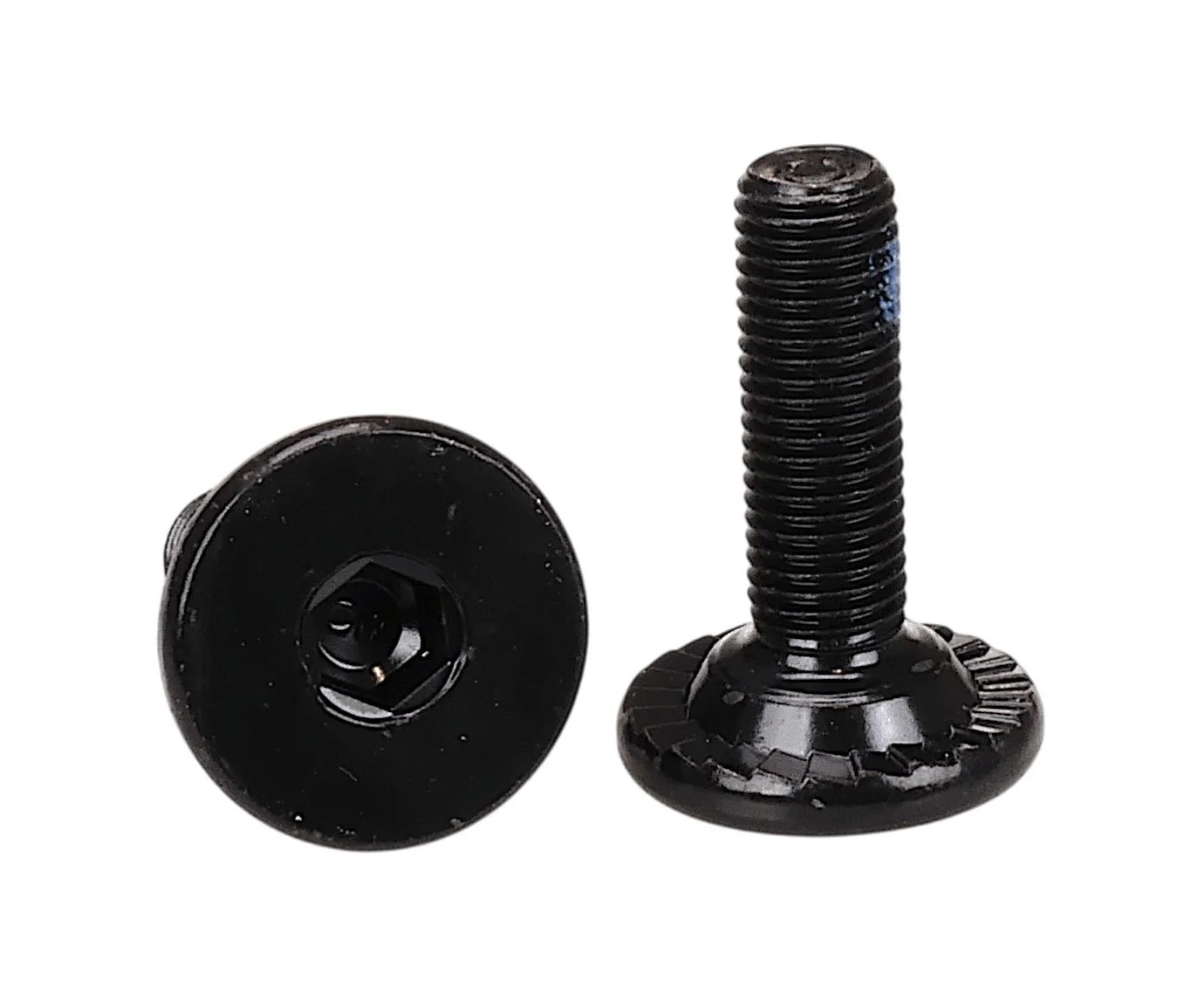 BMX large flange crank spindle bolts - M8 X 1.0 X 24mm (PAIR) BLACK