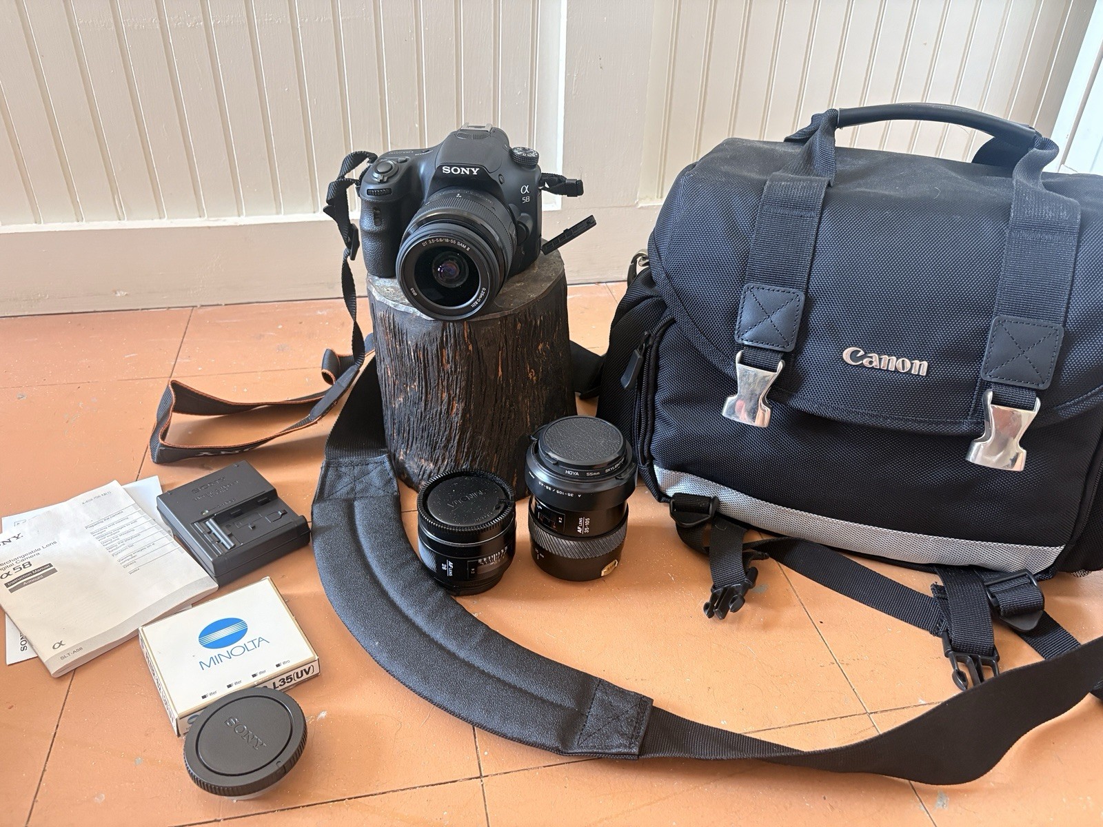 Sony Alpha 58 Digital Camera Bundle: Lenses, Filters, Canon Bag, Manual, Charger
