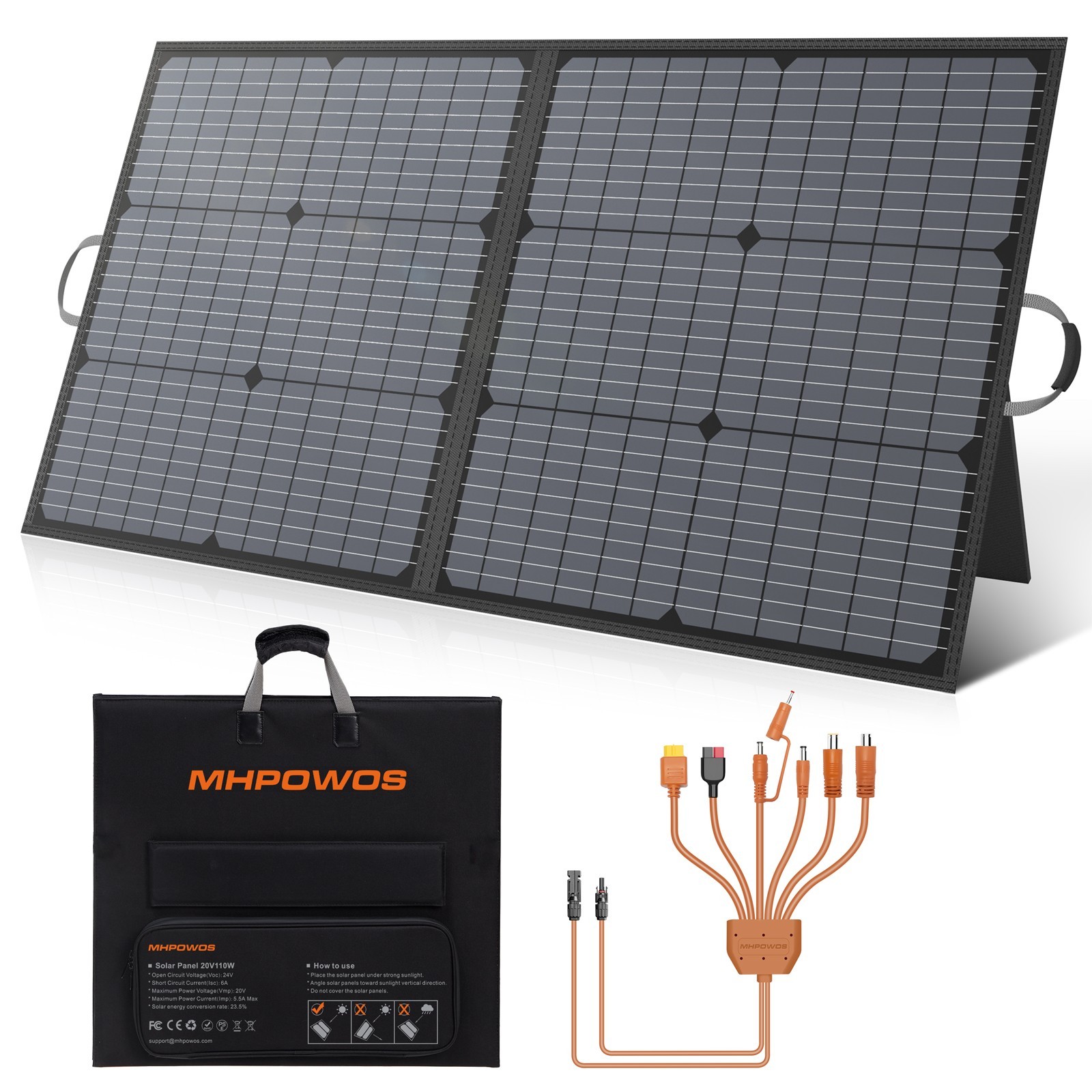 110W 220W Foldable Solar Panel for Jackery EcoFlow with XT60 DC7909 DC8020 Cable