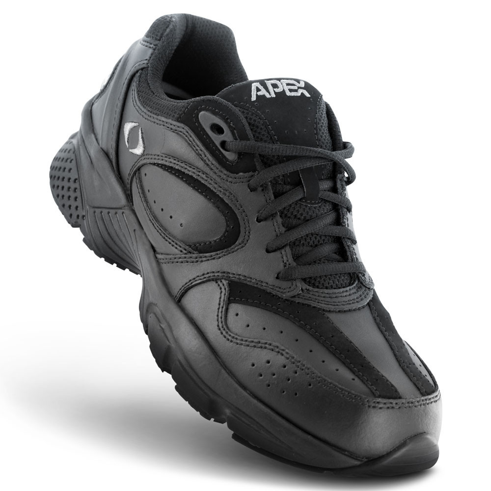 Men's Black Lace Walking Shoes