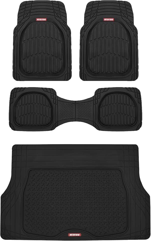 Motor Trend FlexTough 4-Piece Heavy Duty Floor Mats for Cars Trucks SUVs