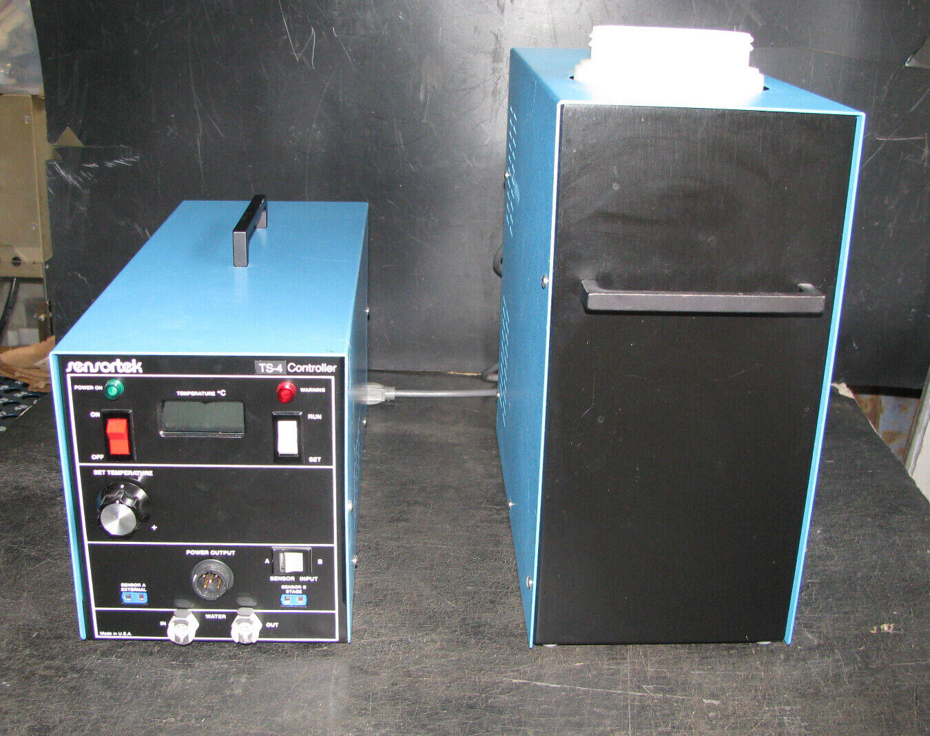 SENSORTEK PUMP/TANK & TS-4 CONTROLLER for MICROSCOPE HEATING/COOL THERMAL STAGE