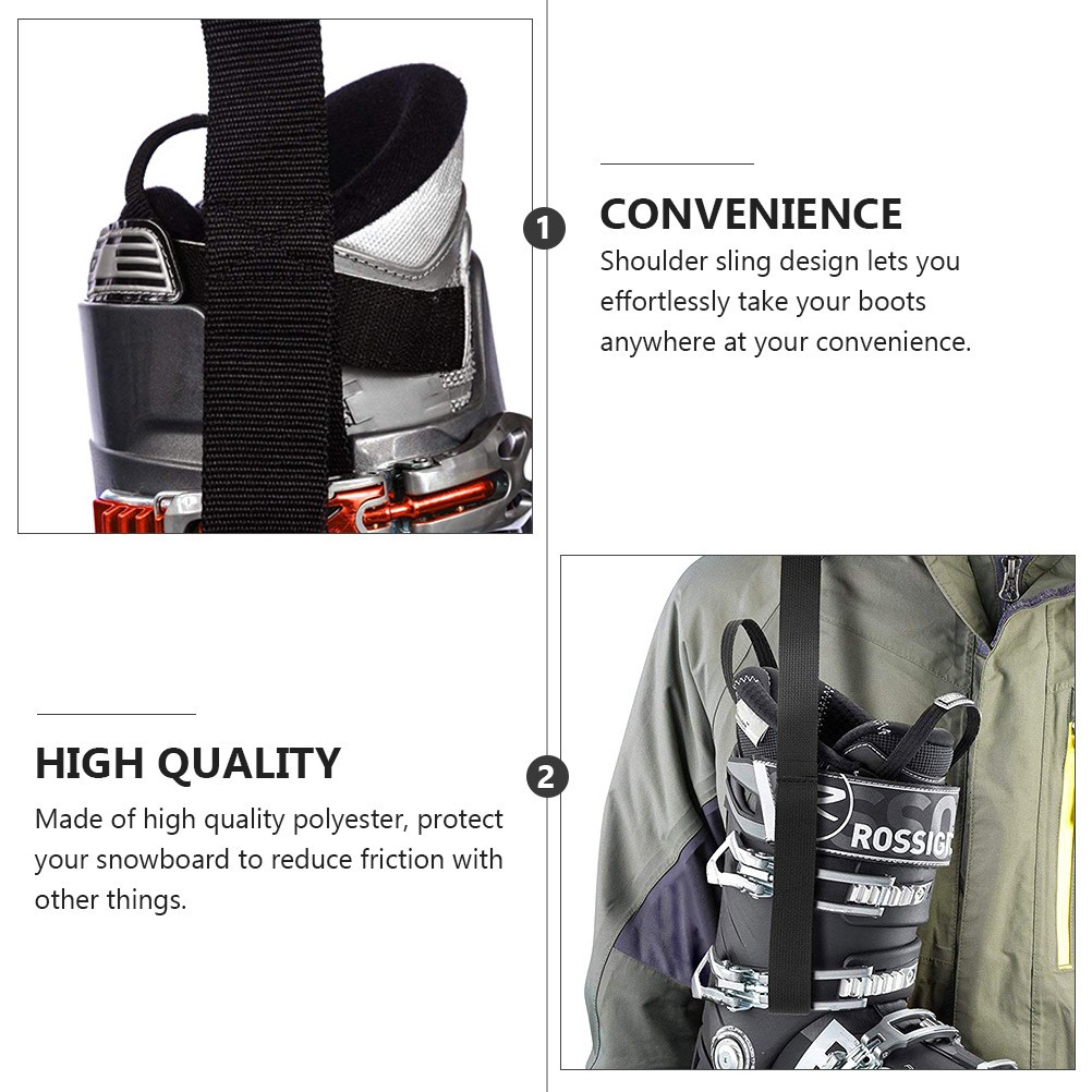 4Pcs Ski Shoe Strap Snowboard Skiing Shoulder Bag Strap Skiing Accessories