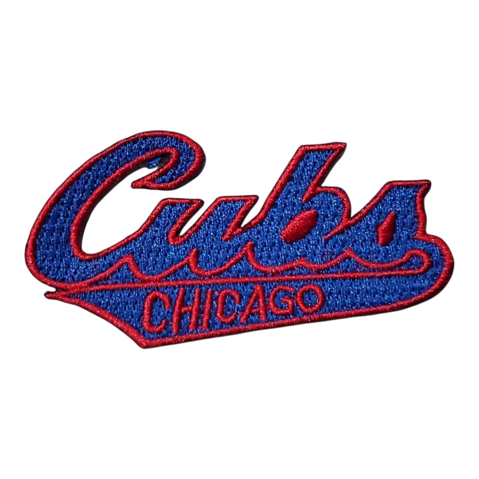 Vintage Chicago Cubs MLB Embroidered Logo Script Patch. Iron On 3"x2.5"