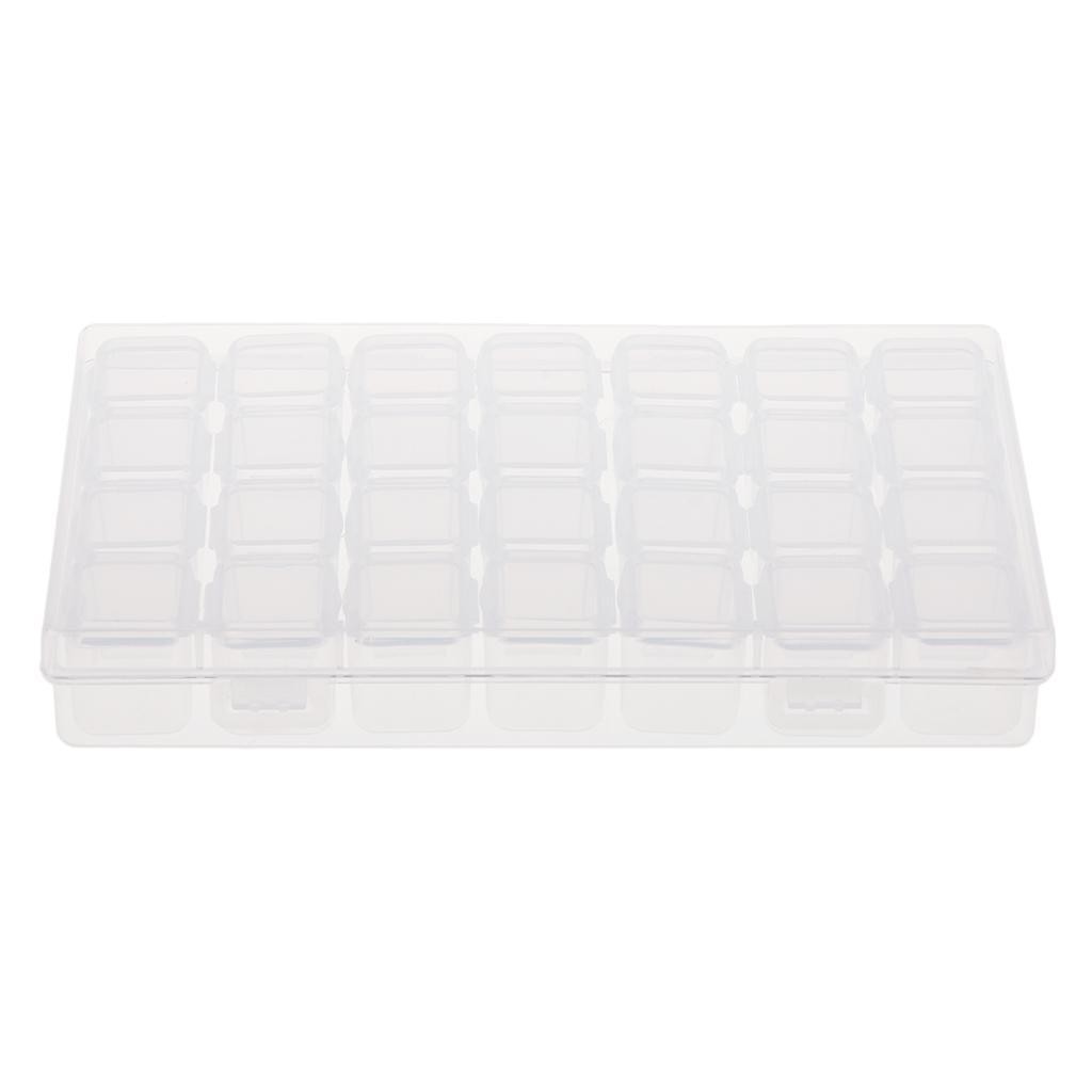 28pcs Transparent Cosmetic Storage Containers Lid Small Jars/Cups