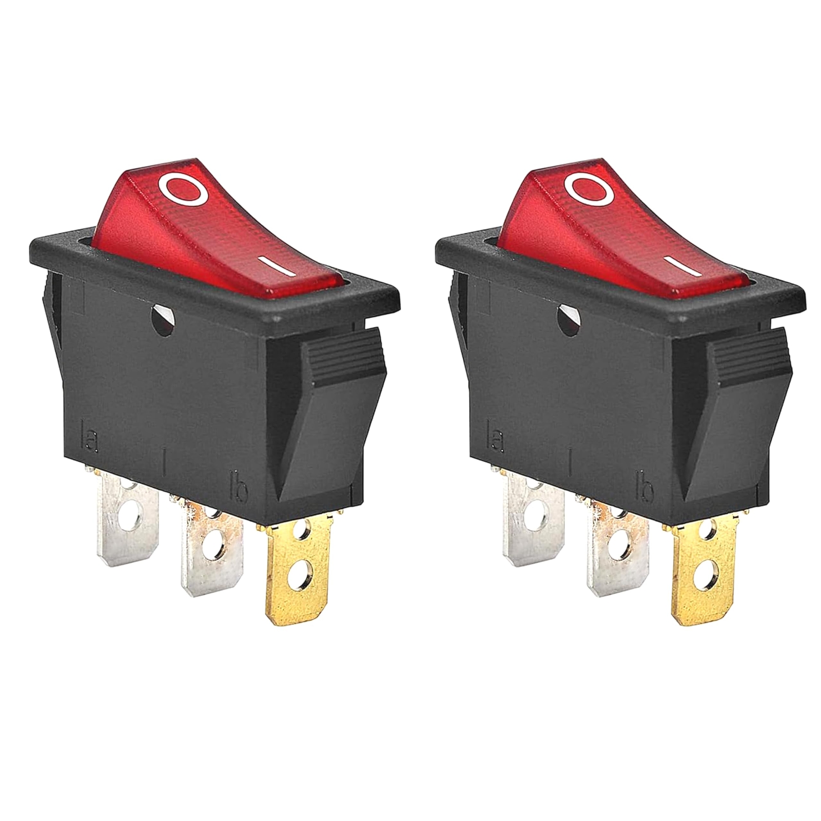 2 Pack On/Off 120V Plug Rocker Switch for Electric Fireplaces Heater Parts