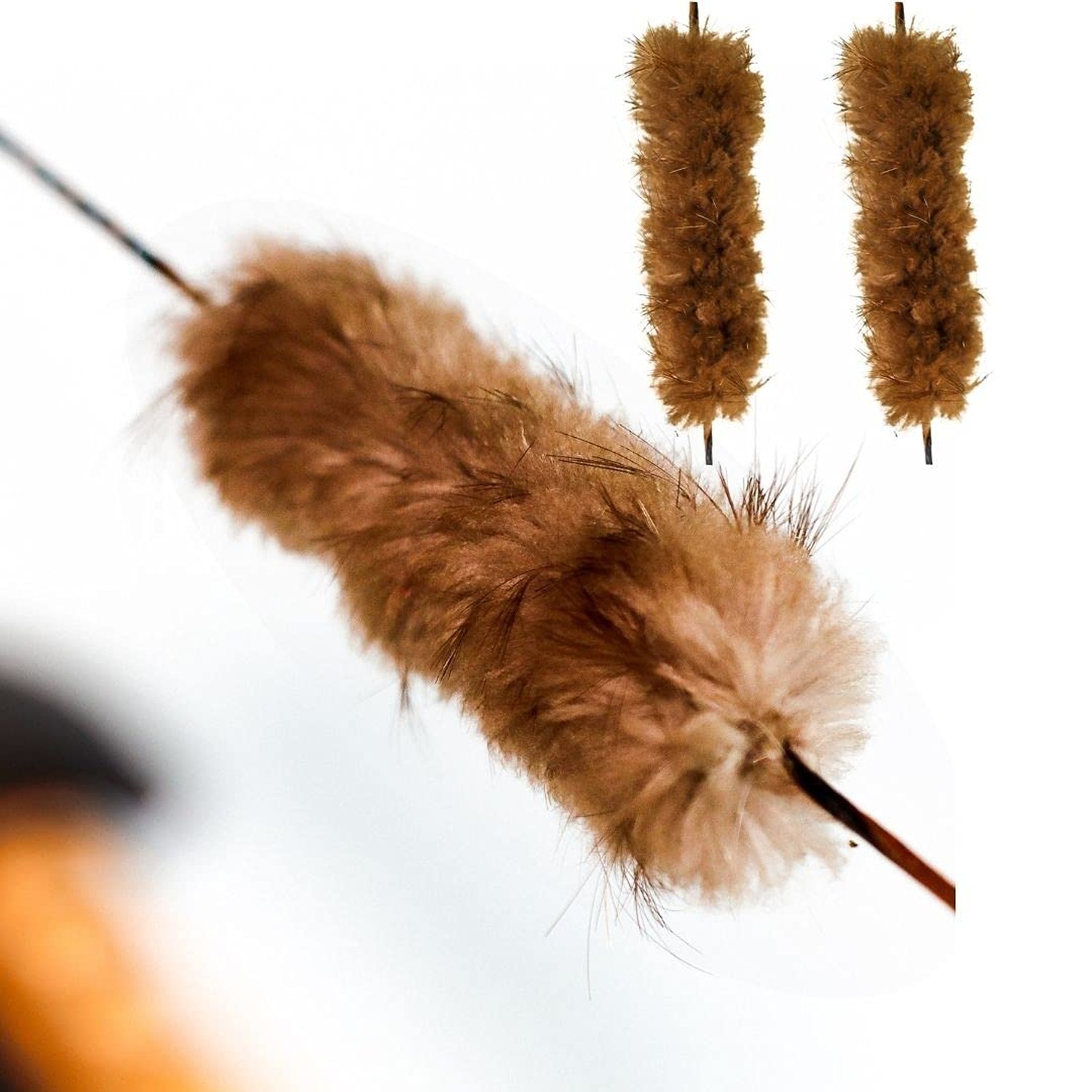 Beaver Fur Bowstring Silencers Bow String Silencers for Recurve & Longbow