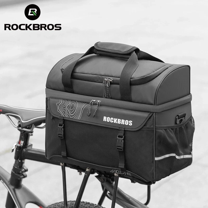 ROCKBROS Bike Trunk Cooler Rack Rear Seat Carrier Bag Insulated Bike Panniers11L