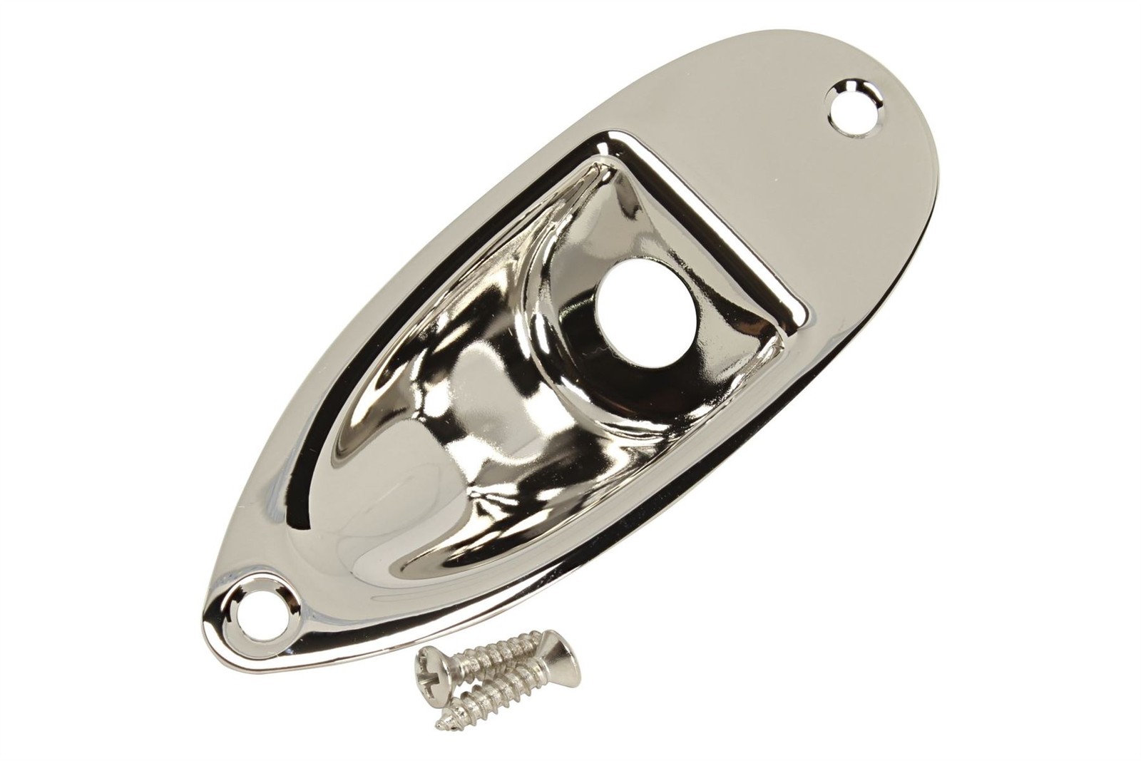 Strat Jackplate for guitar - Nickel w/ Screws