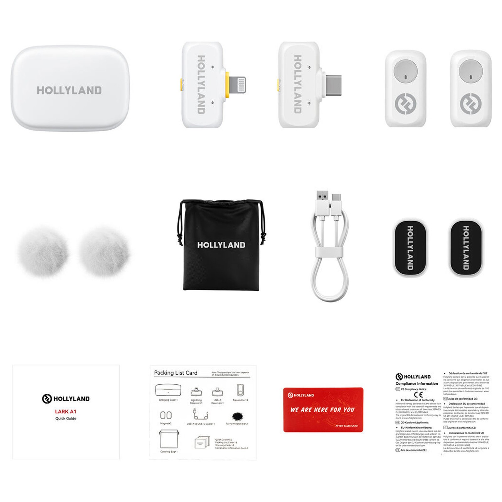 Hollyland LARK A1 Combo Wireless Microphone System for Mobile Devices Video Kit