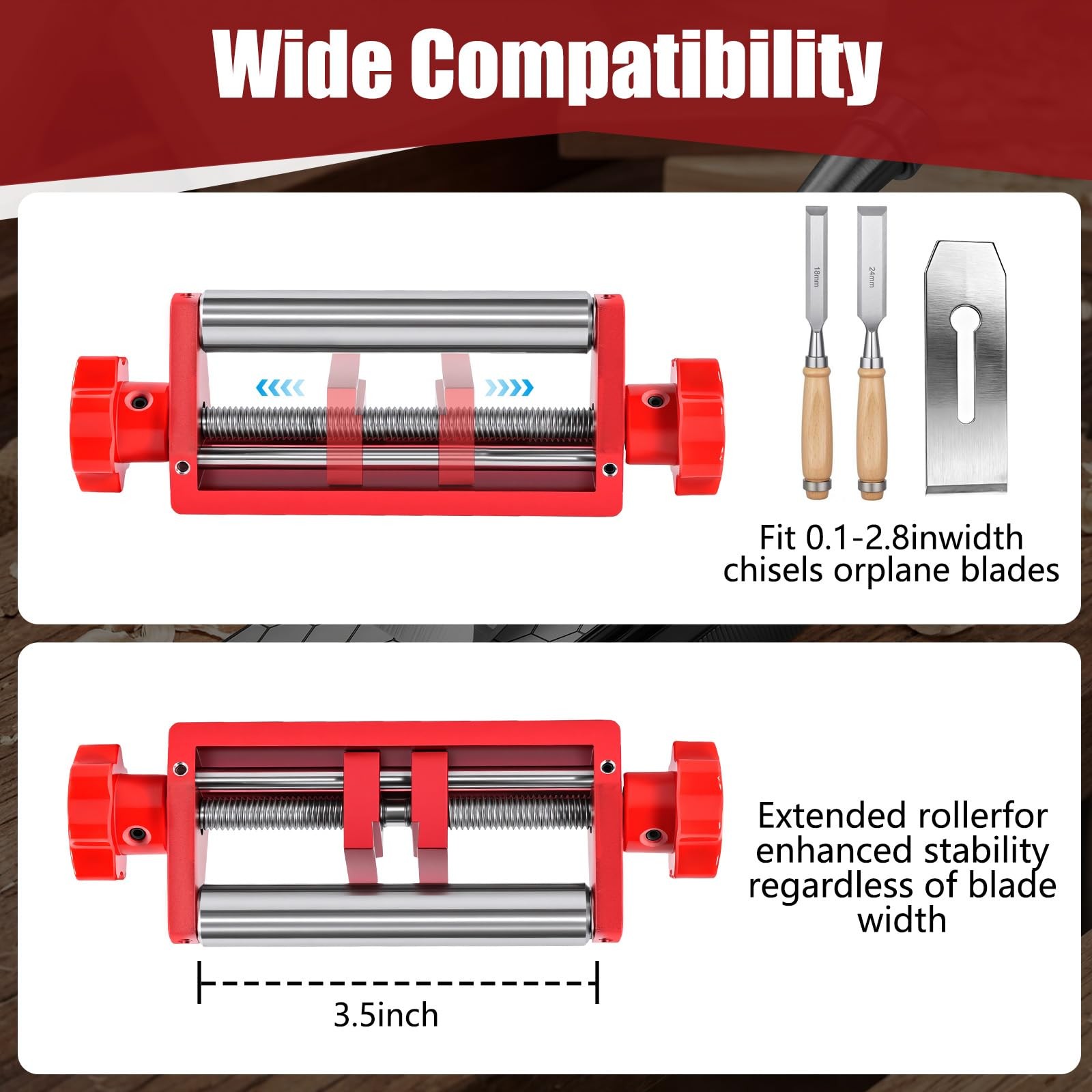 Precision Chisel Sharpening Jig & Guide Angle Gauge Kit W/ Diamond Stone Jzmds