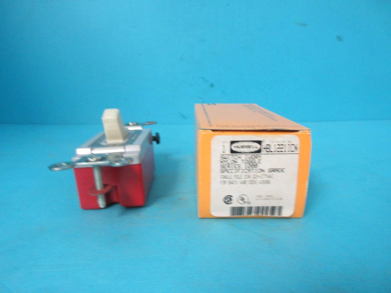Lot of 5 Hubbell 1200 Series 1221ICN Single Pole Spec.Grade 120/277V 20A t12