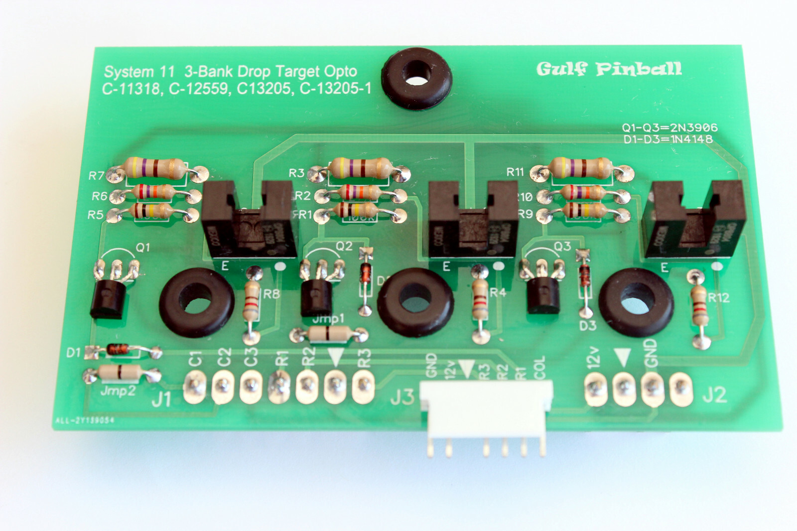 NEW 3 Bank Drop Target Opto Board, Parts C-11318, C-12559. C-13205, C-13205-1