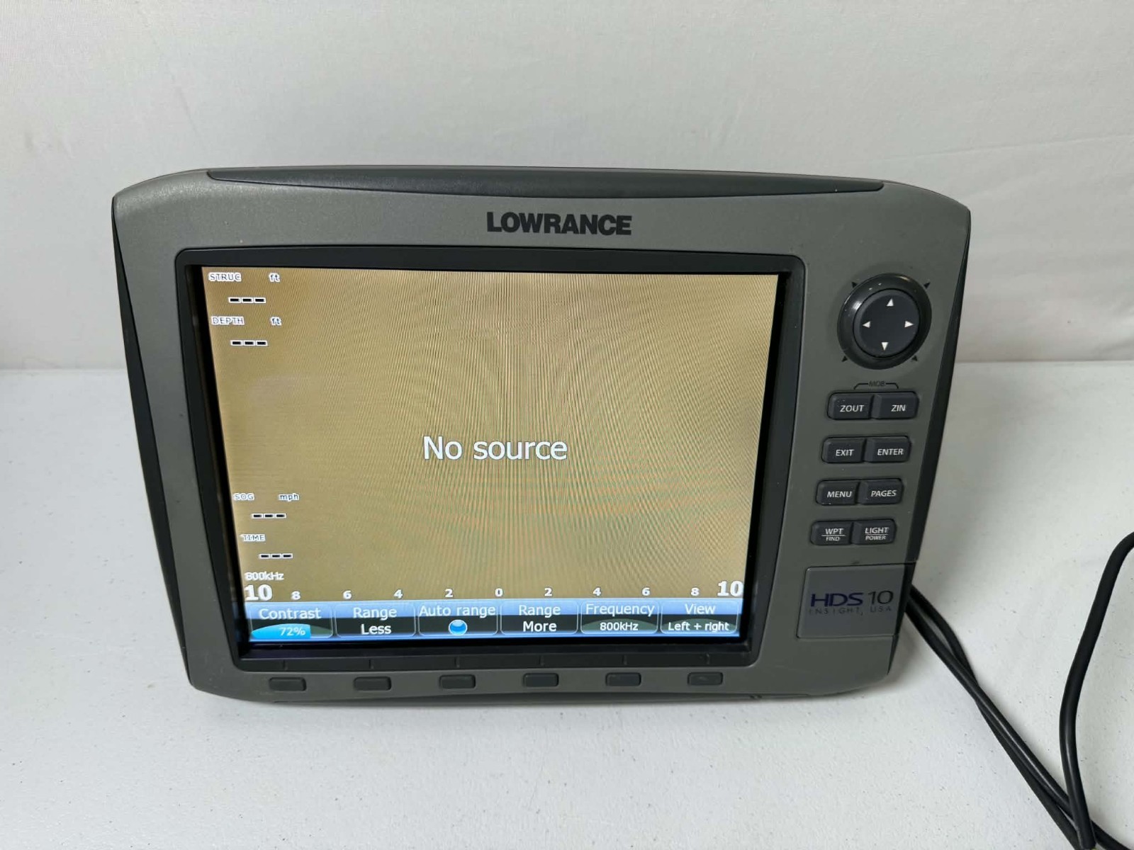 Lowrance HDS-10 Insight USA Fishfinder Chartplotter w/ Box, Cables & Manuals
