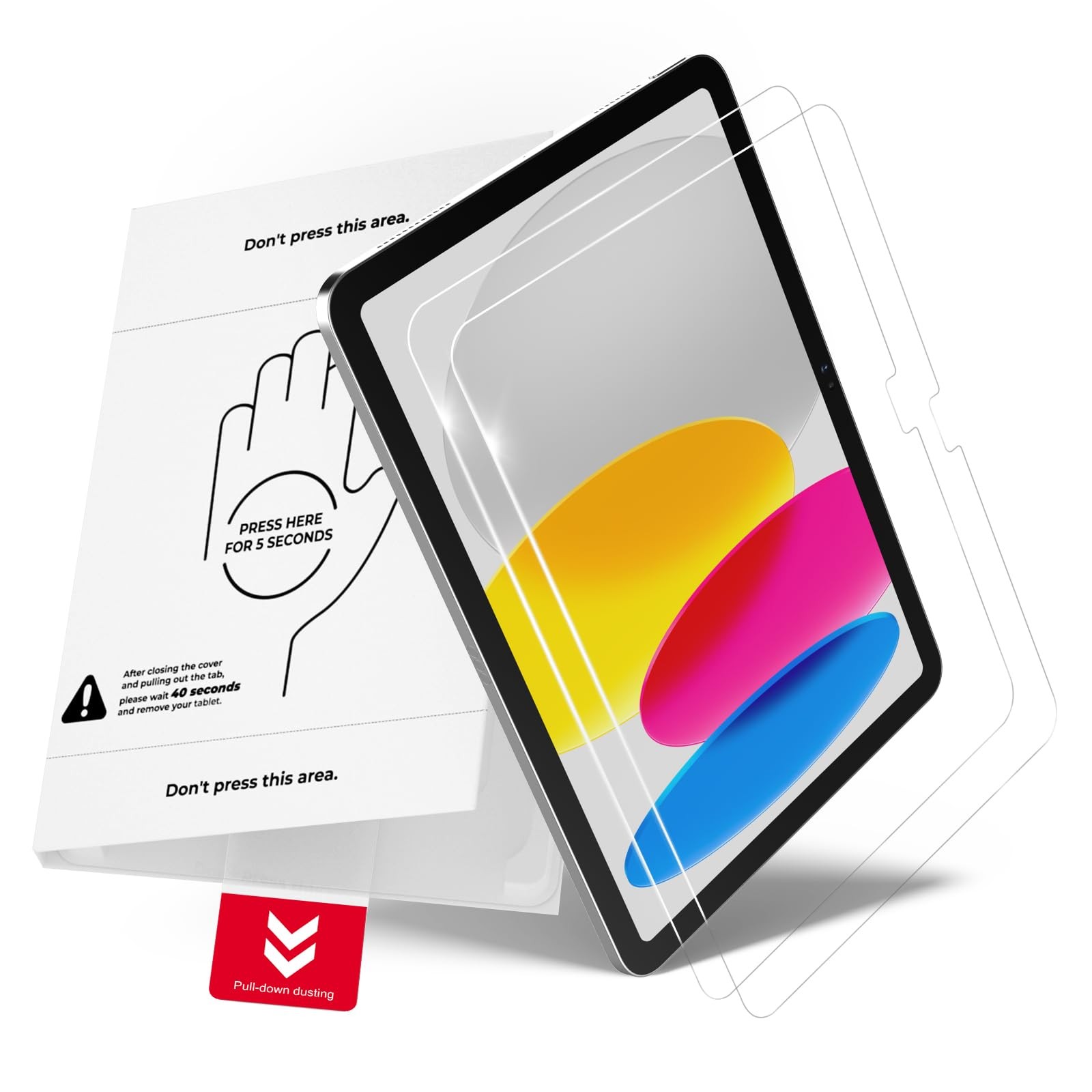 Screen Protector for iPad 11/10.9 - 2 Pack, 9H Hardness, HD Clear, Zero-Lag