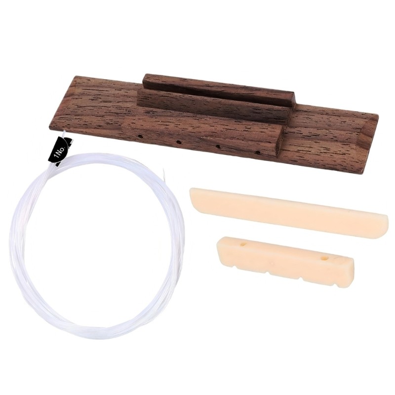 Easy to Install Saddles and Bridge Set for Four String Ukulele Handcraft Project
