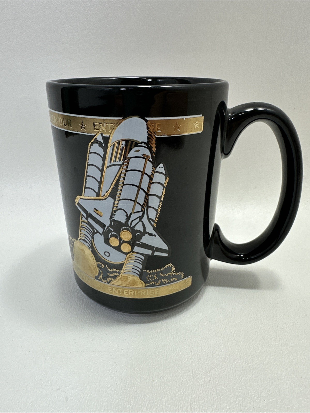 Thiokol Corp. Space Operations Space Shuttle Mug - 22K Gold Silkscreen Ceramic