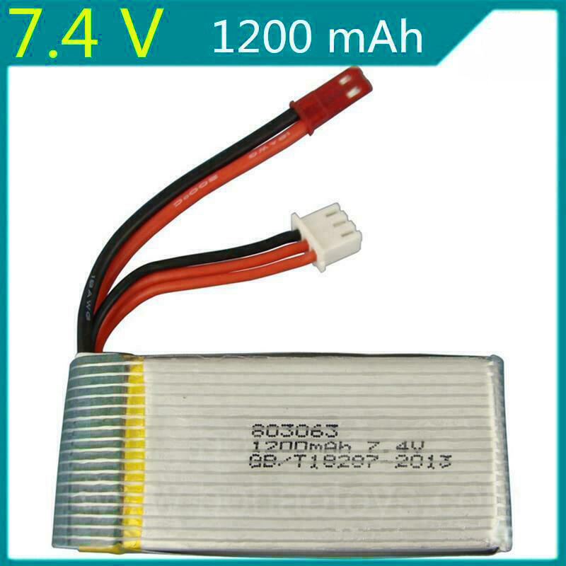 1Pcs 7.4V 1200mAh JST Plug Lipo Battery 803063 For Mjxrc X101 X102 Rc Wltoys Dro