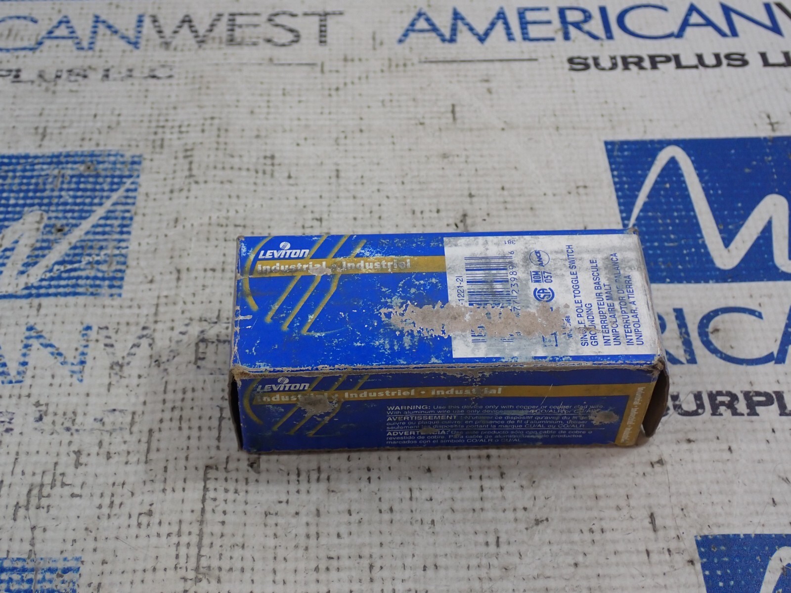 Leviton 1221-2I Ivory Switch 20 Amp 120/277V Single Pole Toggle Lot of 2