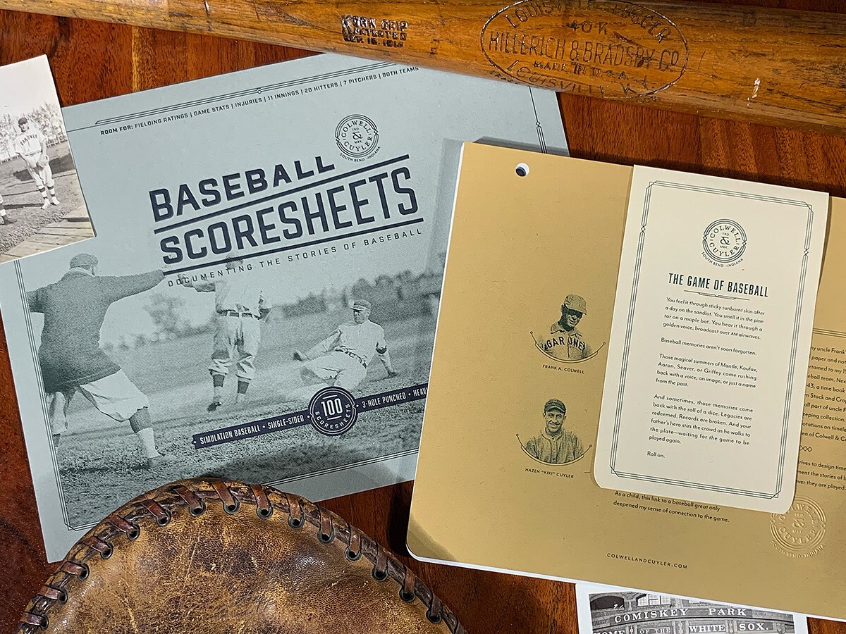 Colwell & Cuyler Strat-O-Matic SOM 1-Sided Baseball Scoresheets - 100 games