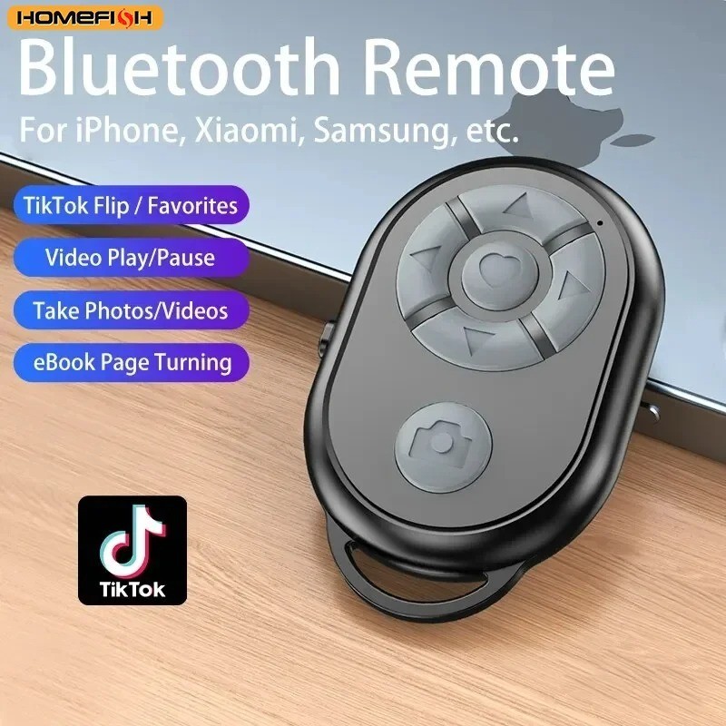 Bluetooth Remote Shutter Camera Controller for iPhone Android Selfie