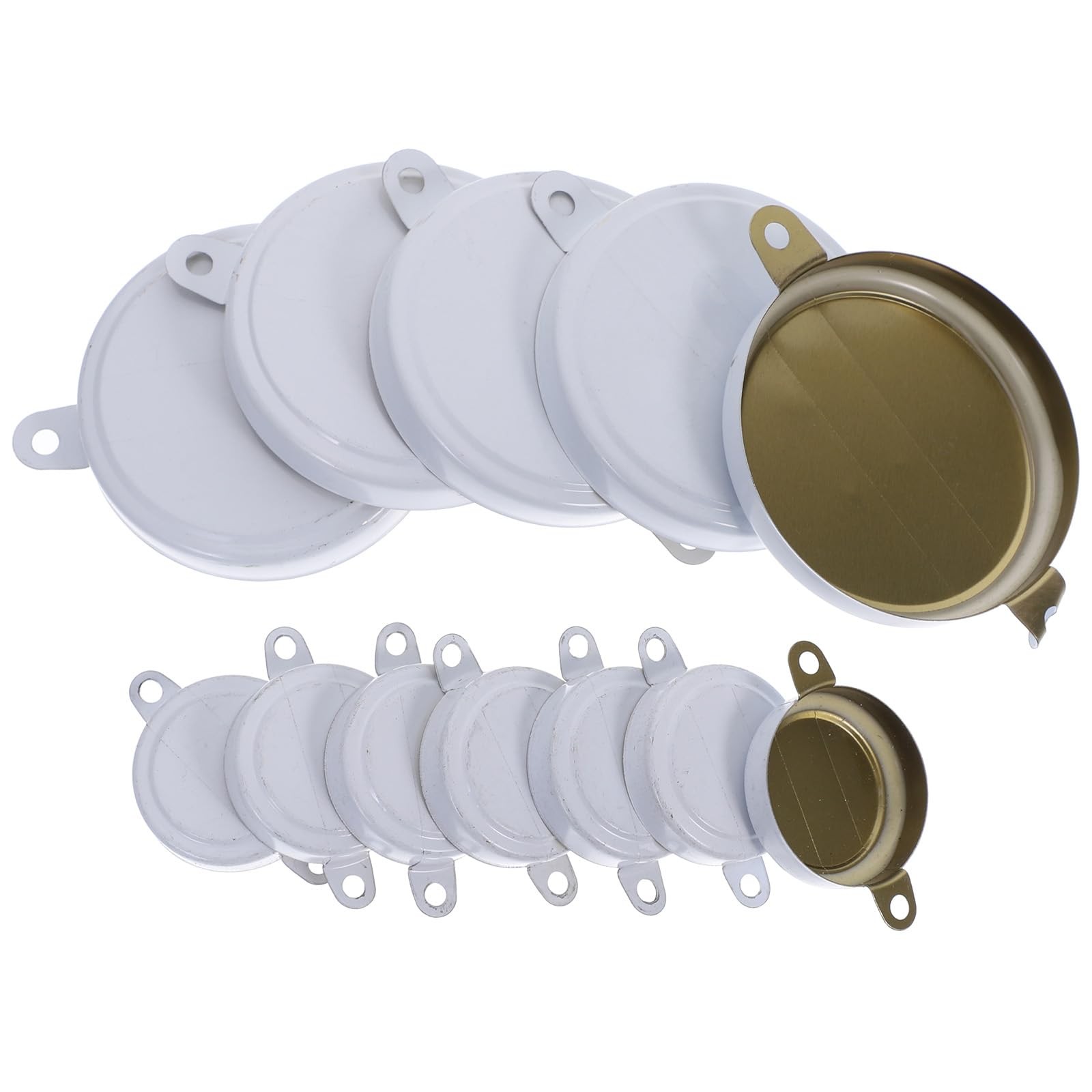 40 PCS 55 Gallon 200L Oil Drum Metal Sealing Cap Lids With Gasket White