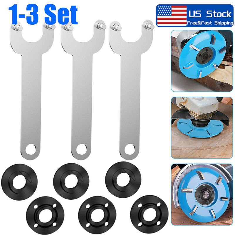 5/8"-11 Angle Grinder Spanner Wrench Flange Lock Nut Set For Dewalt Milwaukee