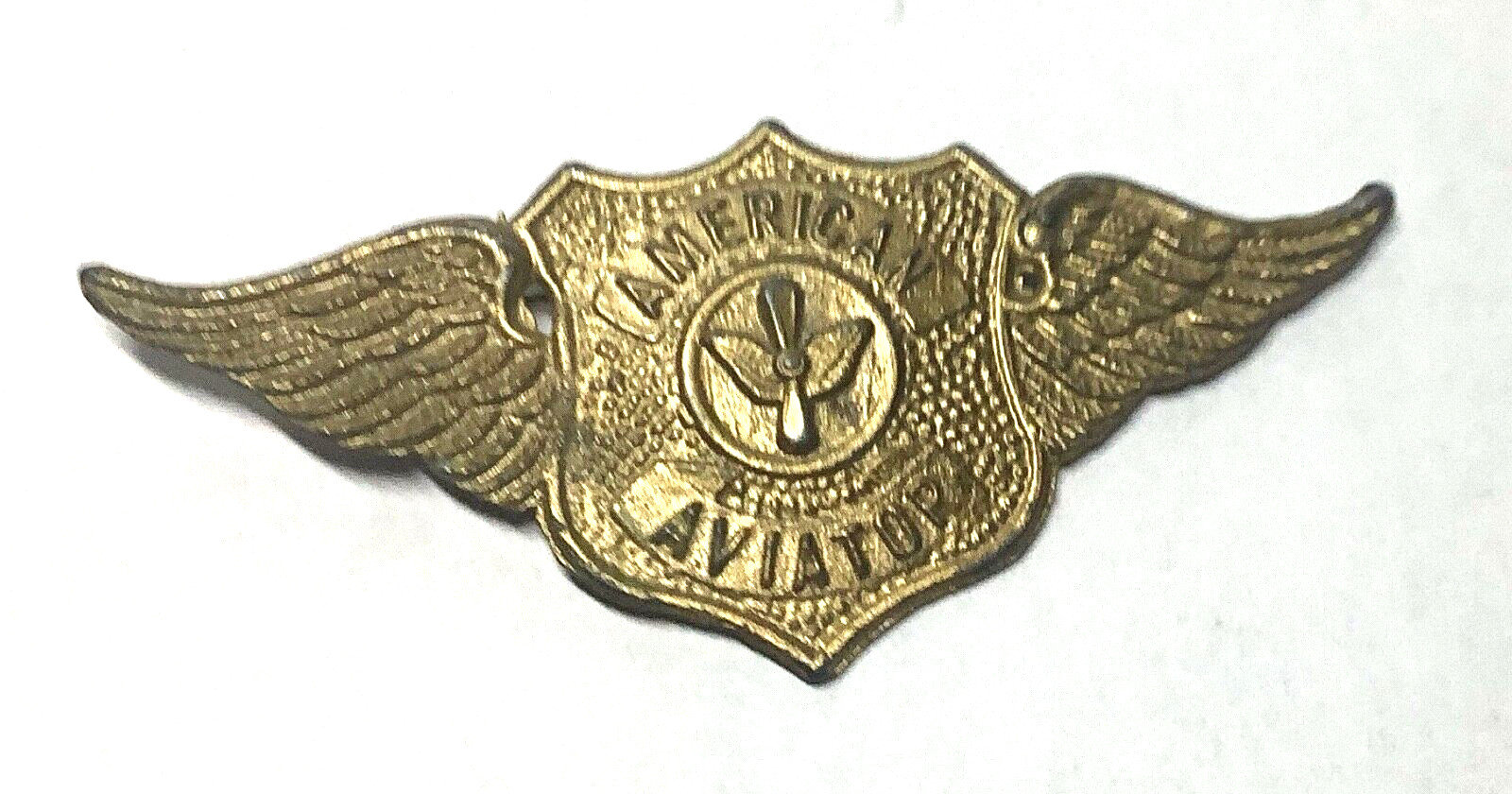 AMERICAN AVIATOR - 3.25" Badge & Wings Pin