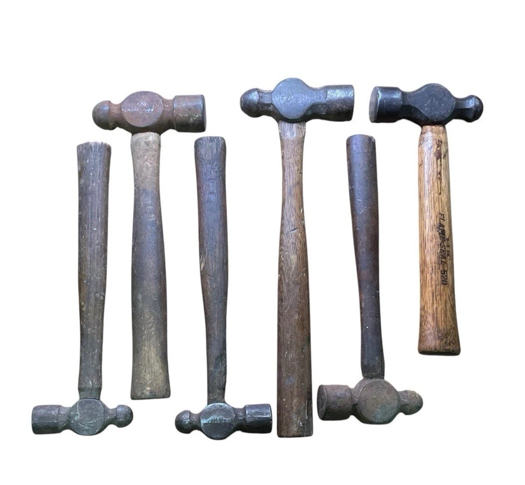 Vintage Lot of 6 Ball Peen Hammers