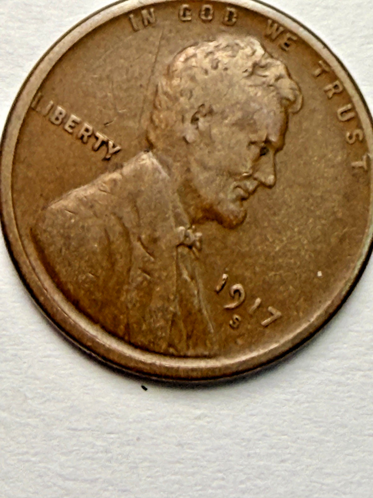 1917-S Lincoln Wheat 1c ~ Very Fine? with GR8 Details ~ (Near) Full Wheat ~ C54