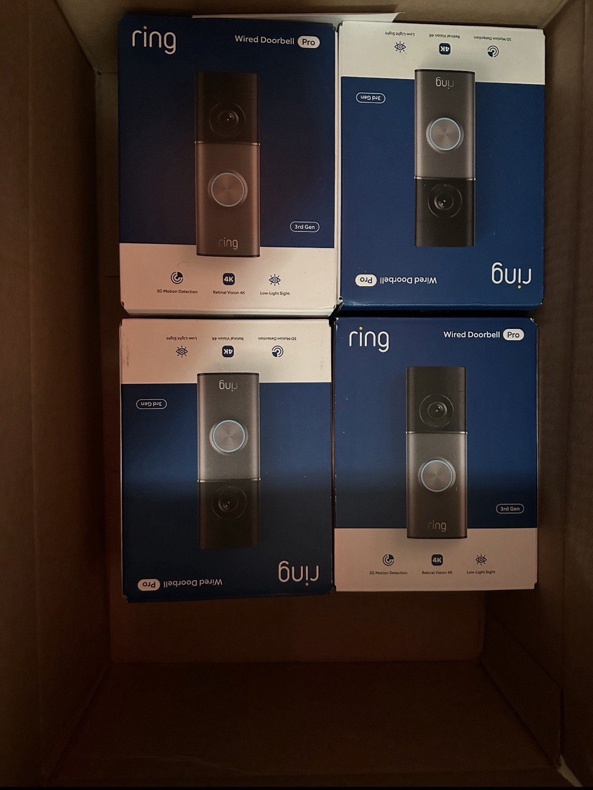 Ring Wired Doorbell Pro 3rd Gen 3D Motion Detection Retinal Vision 4K