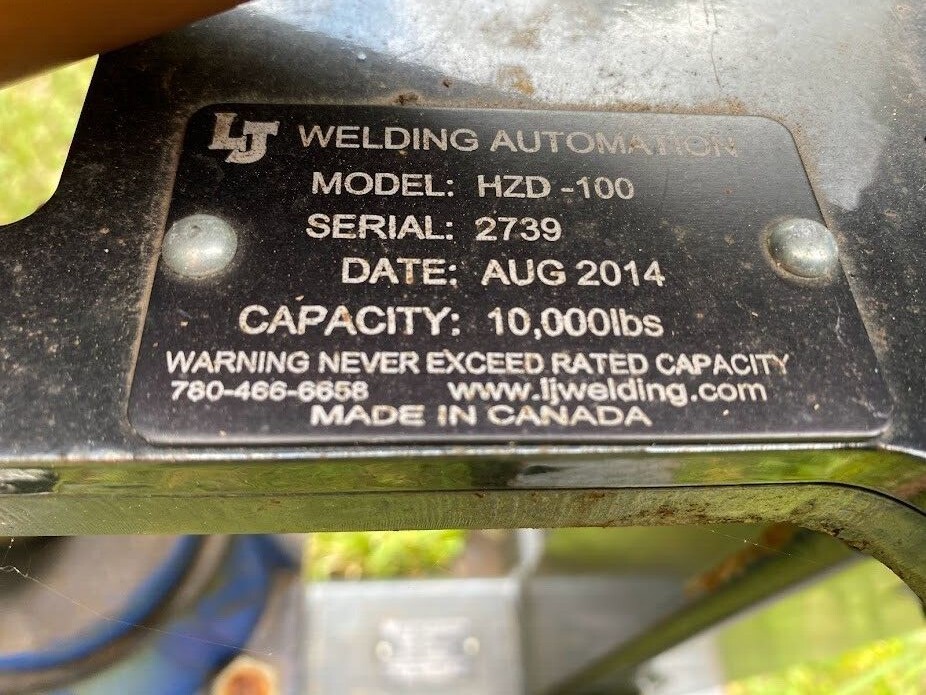 2 LJ WELDING AUTOMATION Model HZD-100 WELDING PIPE ROLLERS