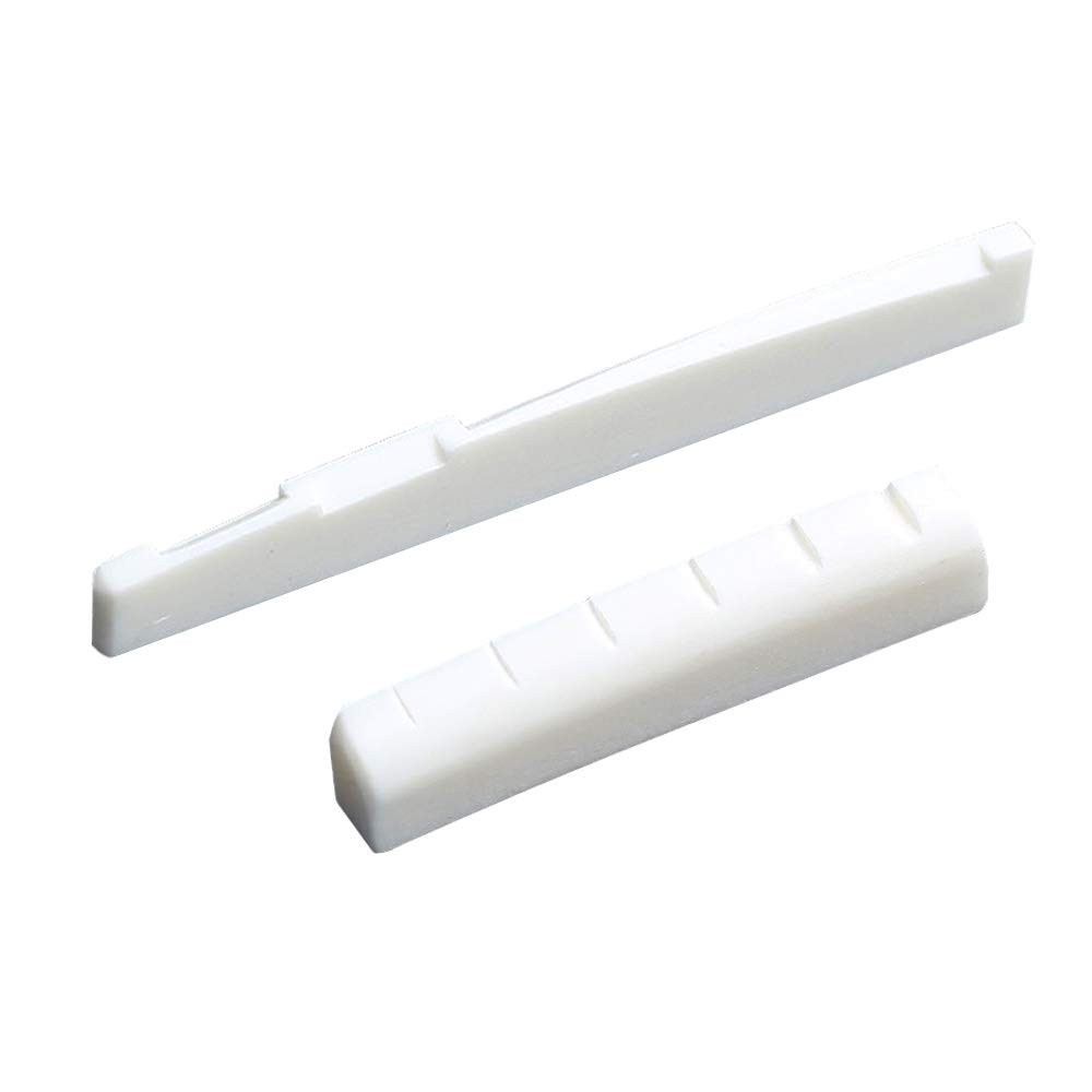 6 String Acoustic Guitar Bone Bridge Saddle And Nut Real Bone Parts Acoustic