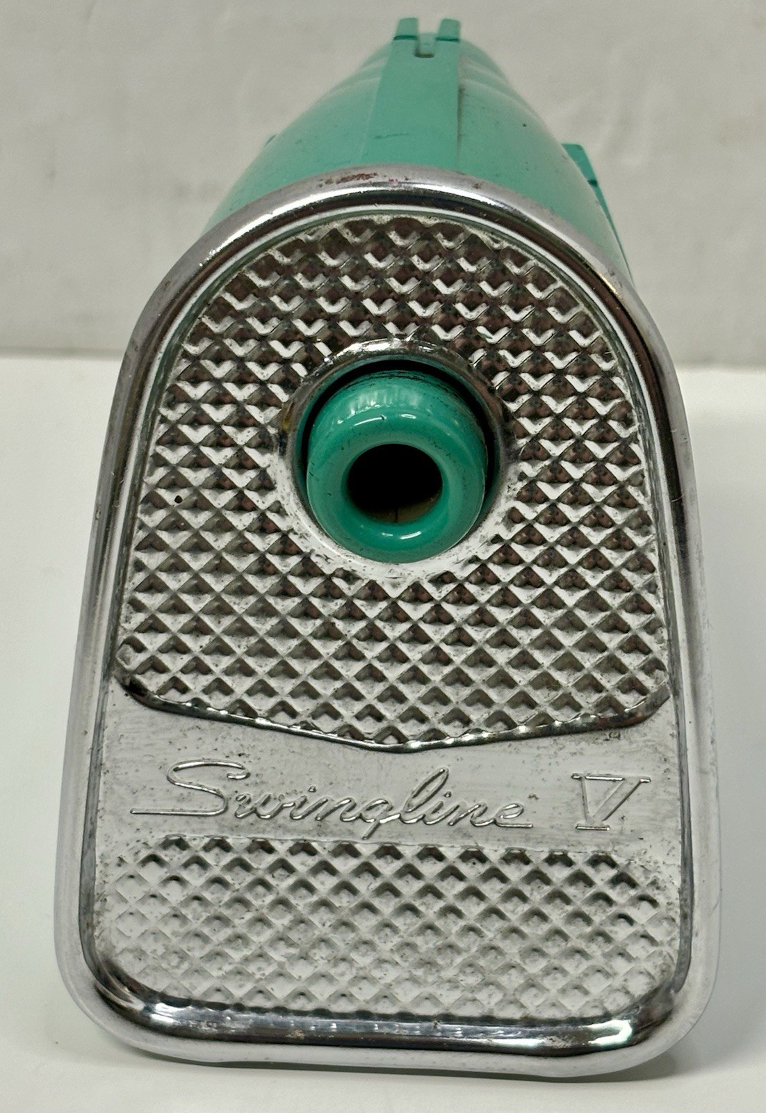 Vintage Swingline Model V Turquoise Blue Pencil Sharpener *Missing Mount Bracket