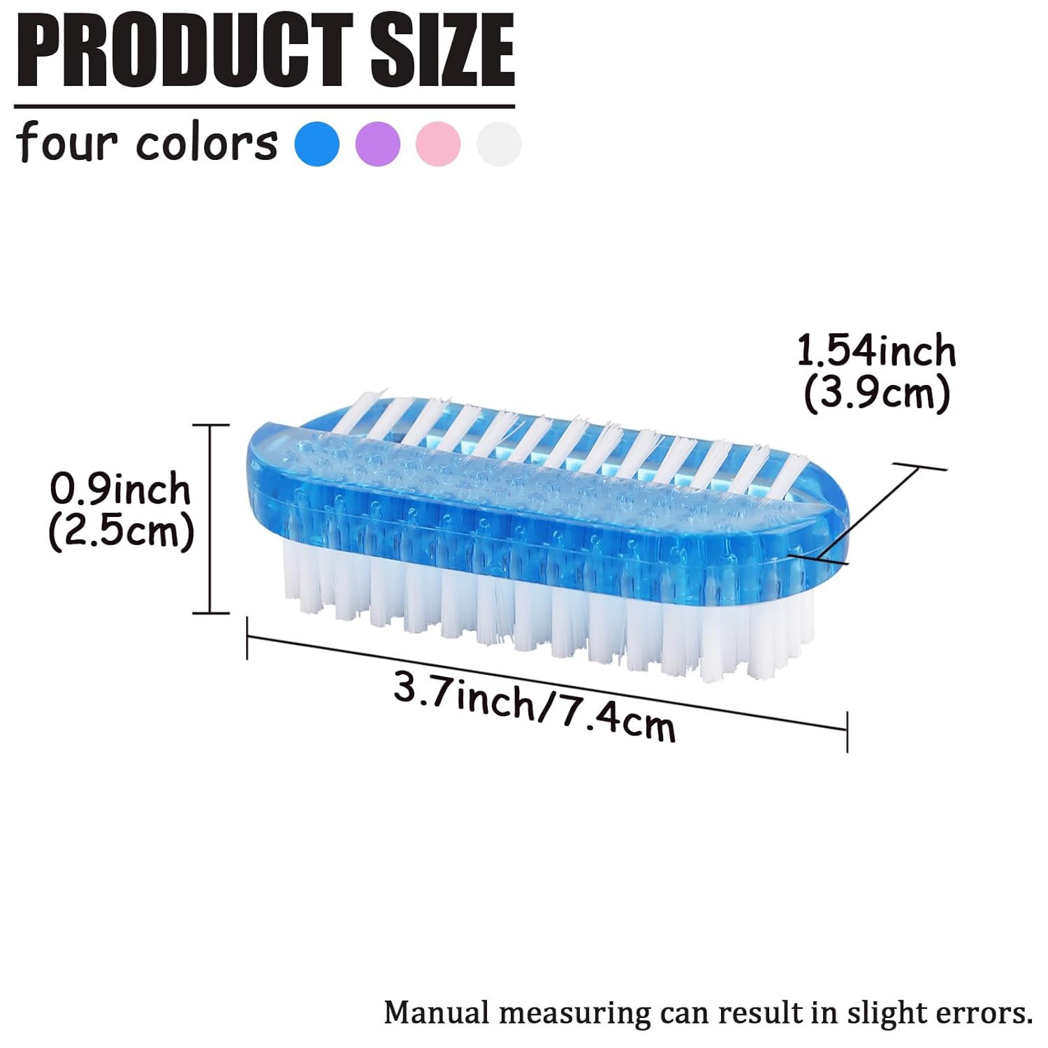 8 Pack Nail Brushes, Ergonomic Design Hand Scrub Cleaning Brush for Nail and Toe