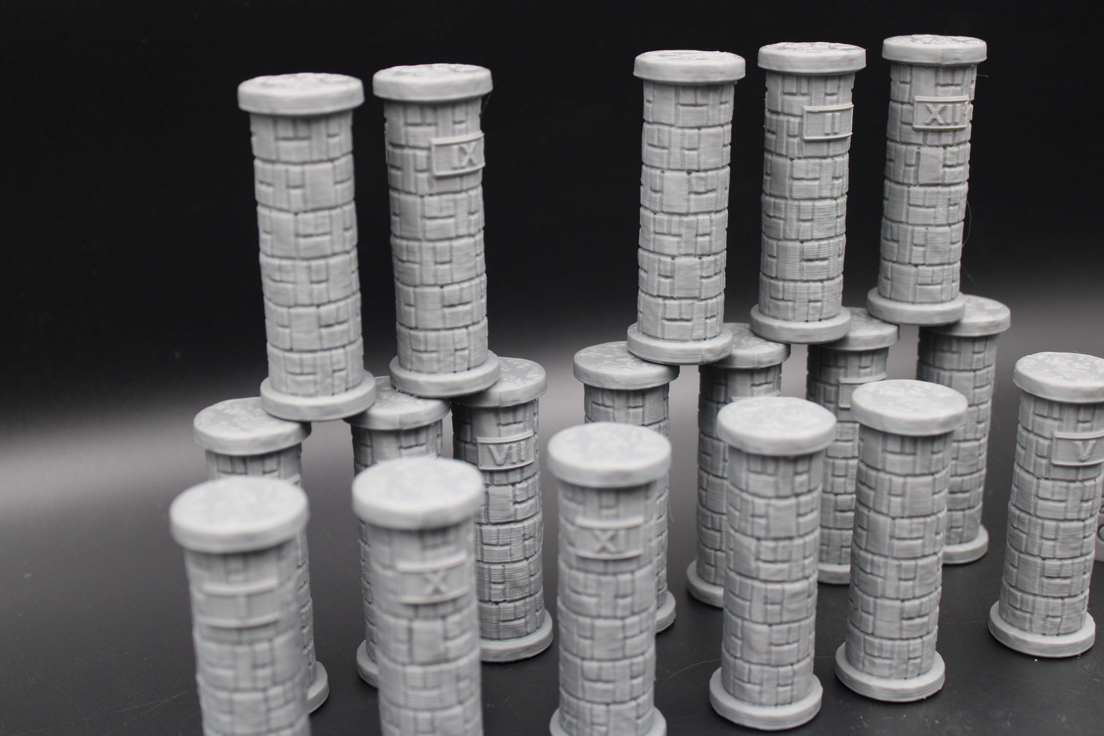 Tabletop Terrain Dungeon Round Column Pillars Objective Markers DnD Rpg Skirmish