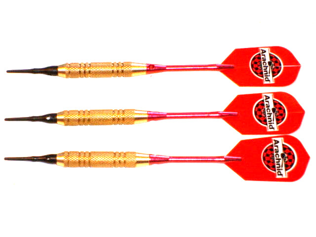 Soft Tip Darts 18 Gram Brass Used with New Aluminum Shafts and Flights #1553