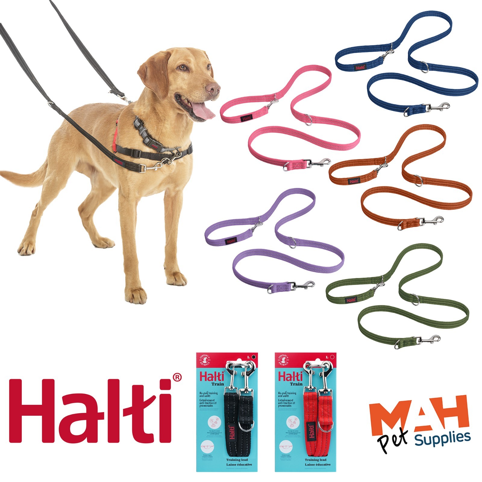 Halti Training Lead Double Ended Dog Lead for No Pull Harness or Head Collar