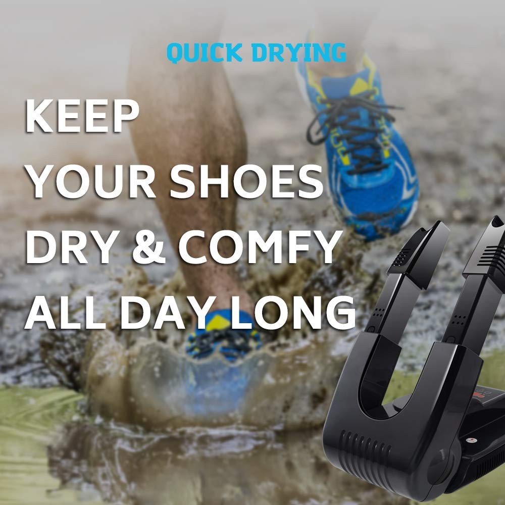 Boot Shoe Dryer Warmer Ozone Fast Drying Adjustable Rack Timer